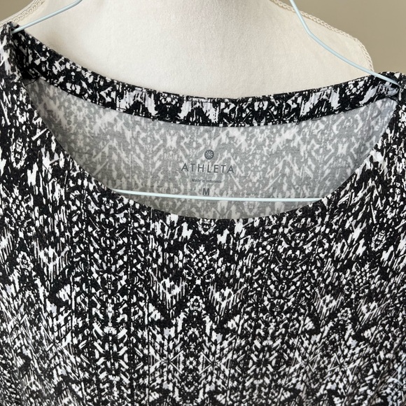 Athleta Black & White Aztec Print Dress- M - Picture 3 of 5